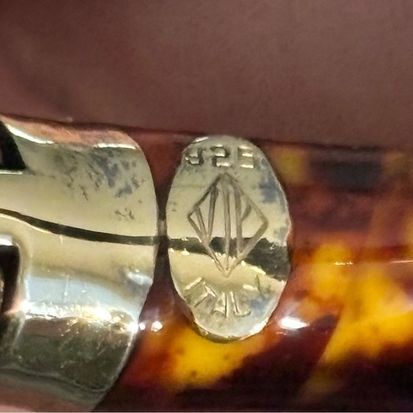 Amazing!! Italian Designer Sterling Silver 18k plated and EnamelBracelet - Picture 5 of 6